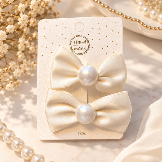 Elegant Satin Bow Hair Clip